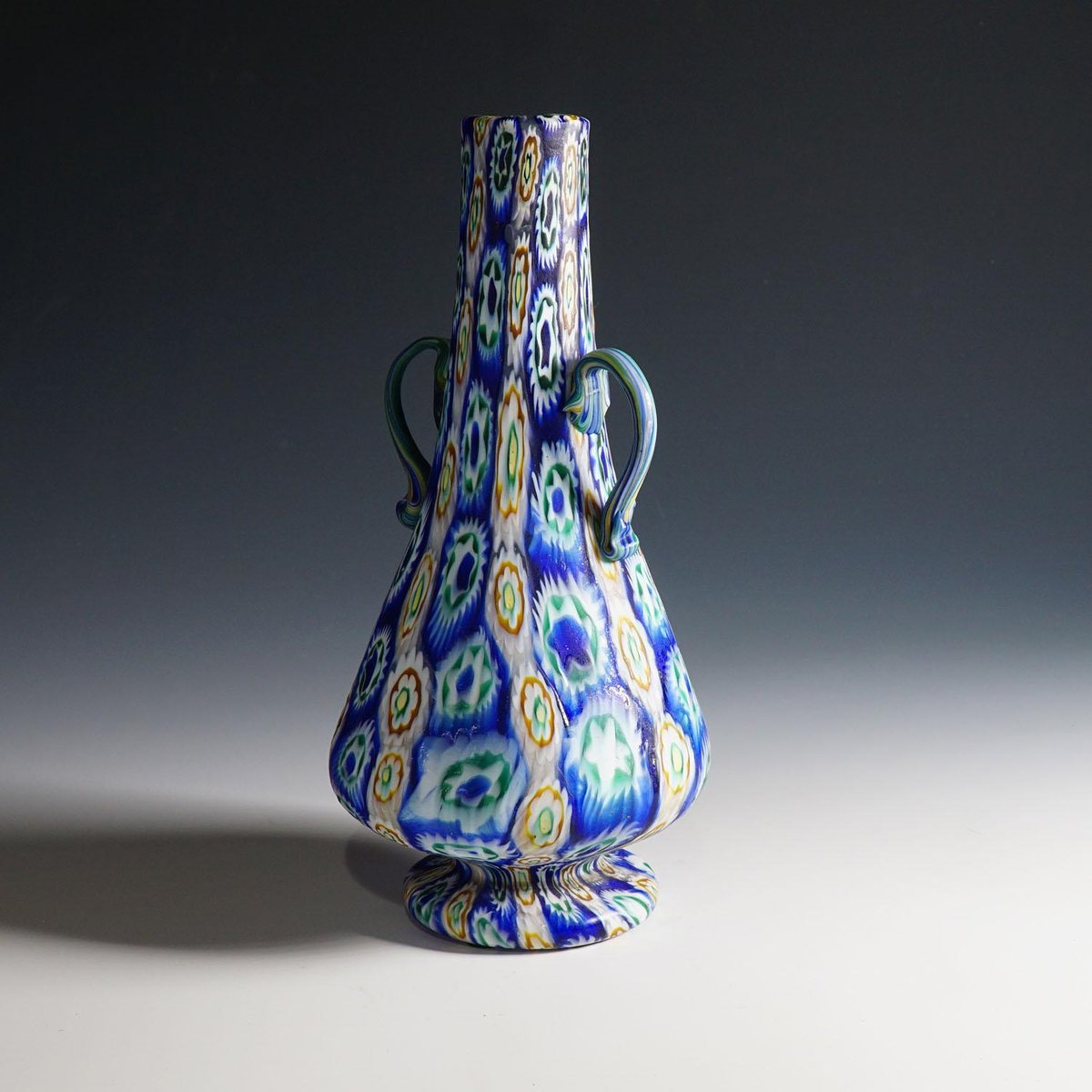 Early 20th Century Murano Millefiori Murrine Vase by Vetreria Fratelli Toso