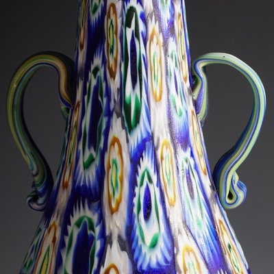 Early 20th Century Murano Millefiori Murrine Vase by Vetreria Fratelli Toso-KJP-1149537