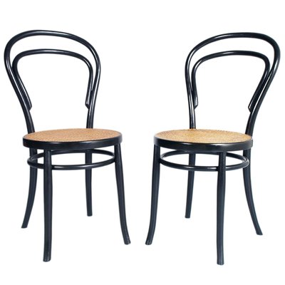 Early 20th Century Neapolitan Ebonized Chairs by Michael Thonet for Sautto & Liberale, Set of 4-NJV-1111746