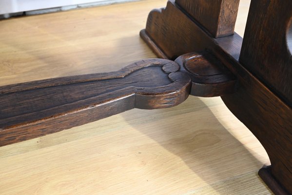 Early 20th Century Neogothic Oak Office Table, 1890s-RVK-1817667