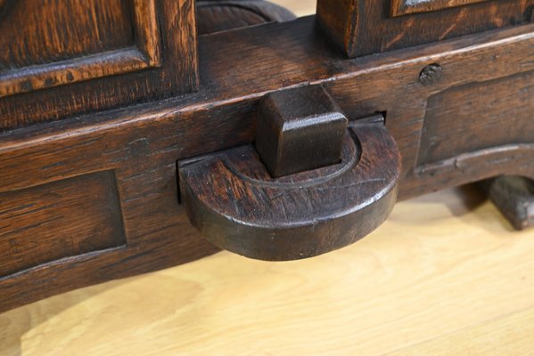 Early 20th Century Neogothic Oak Office Table, 1890s-RVK-1817667