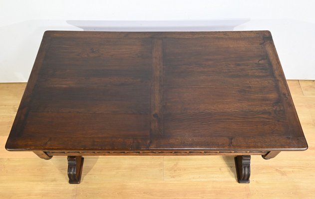 Early 20th Century Neogothic Oak Office Table, 1890s-RVK-1817667