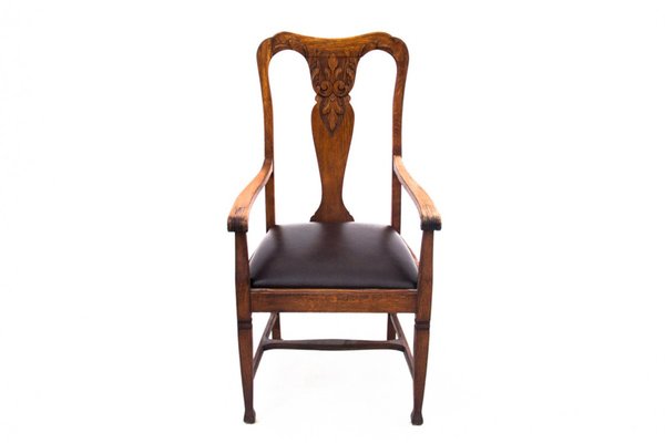 Early 20th Century Oak Armchair, Western Europe, 1910s-BXB-1758306