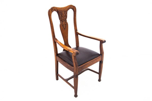 Early 20th Century Oak Armchair, Western Europe, 1910s-BXB-1758306