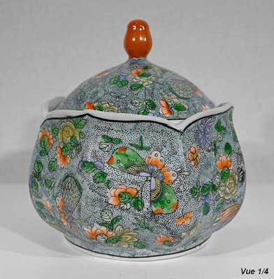 Early 20th Century Porcelain Candy Dish with Butterflies, China-RVK-1360281