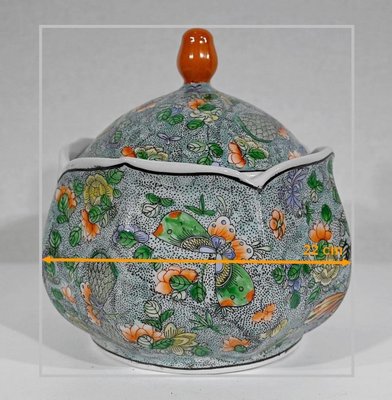 Early 20th Century Porcelain Candy Dish with Butterflies, China-RVK-1360281