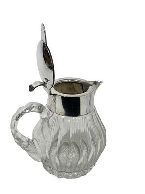 Early 20th Century Silver Mounted Cut-Glass Pitcher from Gebrüder Deyhle, Schwabisch Gmund, 1890s-UCH-1431512