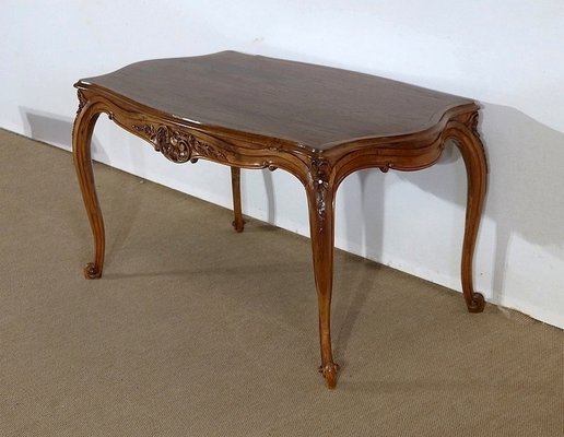 Early 20th Century Solid Walnut Living Room Table in the Style of Louis XV-RVK-1250569