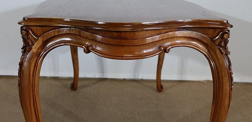 Early 20th Century Solid Walnut Living Room Table in the Style of Louis XV-RVK-1250569