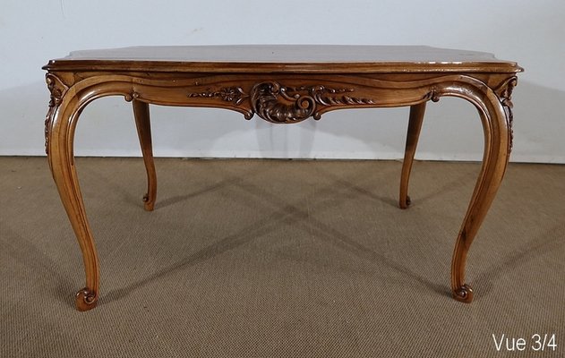 Early 20th Century Solid Walnut Living Room Table in the Style of Louis XV-RVK-1250569