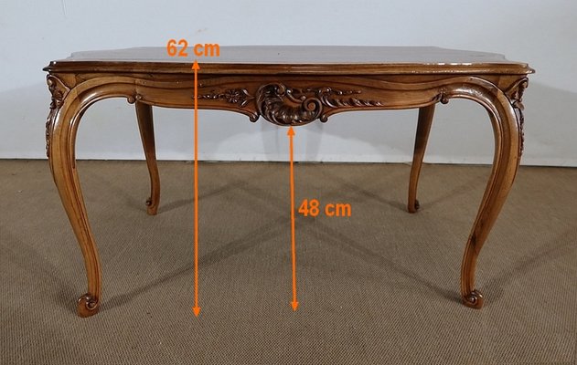 Early 20th Century Solid Walnut Living Room Table in the Style of Louis XV-RVK-1250569