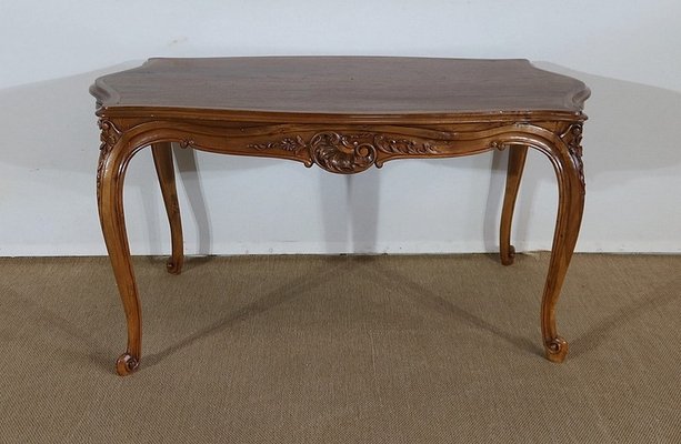 Early 20th Century Solid Walnut Living Room Table in the Style of Louis XV-RVK-1250569