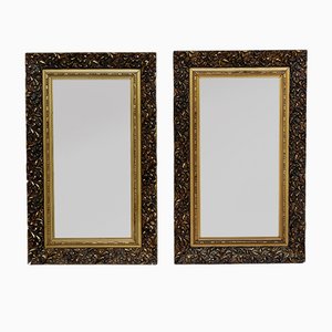 Early 20th Century Spanish Beveled Mirrors with Gold Frames, Set of 2-NOU-1078518