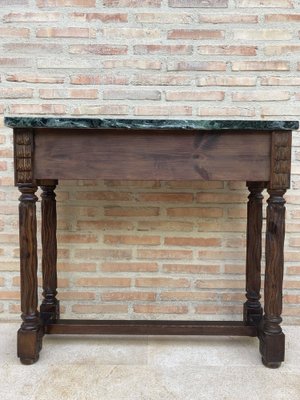 Early 20th Century Spanish Carved Walnut Console Table-NOU-1047299