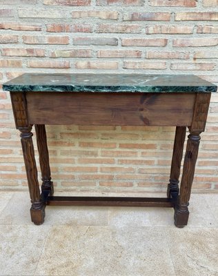 Early 20th Century Spanish Carved Walnut Console Table-NOU-1047299