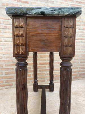 Early 20th Century Spanish Carved Walnut Console Table-NOU-1047299