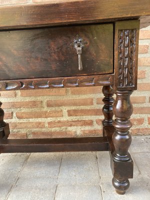 Early 20th Century Spanish Walnut Side Table-NOU-1124522