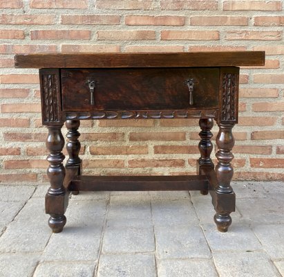 Early 20th Century Spanish Walnut Side Table-NOU-1124522