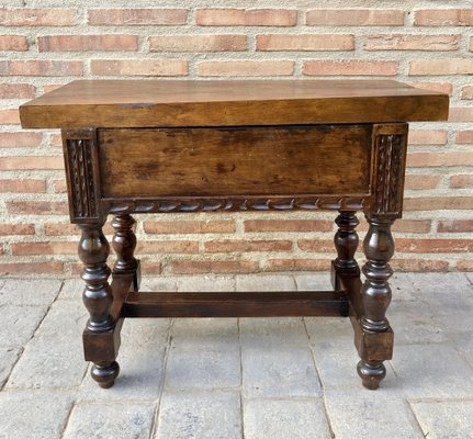 Early 20th Century Spanish Walnut Side Table-NOU-1124522