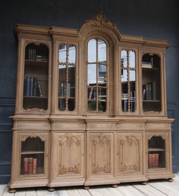 Early 20th Century Stripped Oak Bookcase, 1890s-TAT-1751881