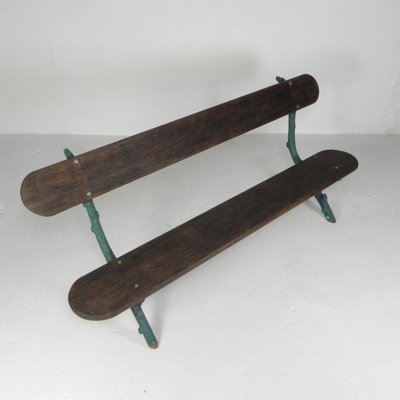 Early 20th Century Tree Branch Garden Bench with Cast Iron Uprights-TL-1785099