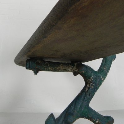 Early 20th Century Tree Branch Garden Bench with Cast Iron Uprights-TL-1785099