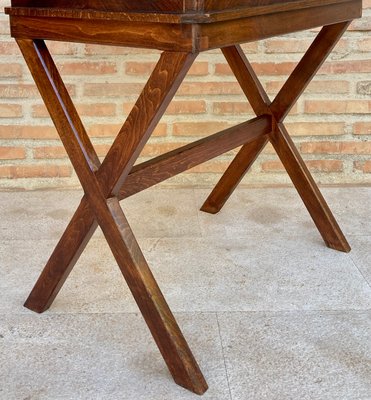 Early 20th Century Walnut & Leather Secretary Desk-NOU-1186552