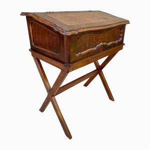 Early 20th Century Walnut & Leather Secretary Desk-NOU-1186552