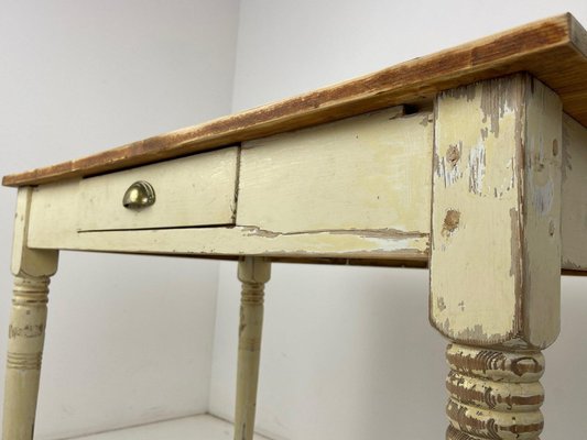 Early 20th Century Wooden Work Table or Desk with Original Patina-TZ-1352362