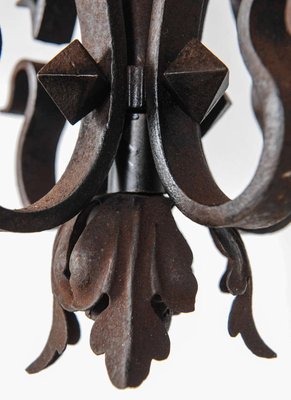 Early 20th Century Wrought Iron Church Chandelier, 1890s-TDA-1376414