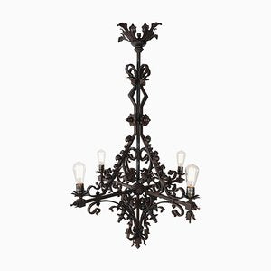 Early 20th Century Wrought Iron Church Chandelier, 1890s-TDA-1376414