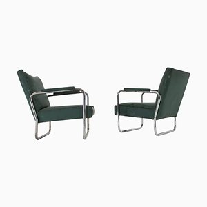 Early Bauhaus Chrome Kf-406 Armchairs by Walter Knoll for Thonet, 1930s, Set of 2-TZ-970540