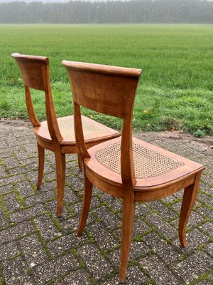 Early Biedermeier Dining Chairs in Fruit Wood, Germany, 1850s, Set of 4-WZZ-1760056