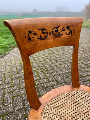 Early Biedermeier Dining Chairs in Fruit Wood, Germany, 1850s, Set of 4-WZZ-1760056