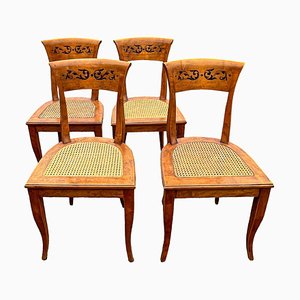 Early Biedermeier Dining Chairs in Fruit Wood, Germany, 1850s, Set of 4-WZZ-1760056