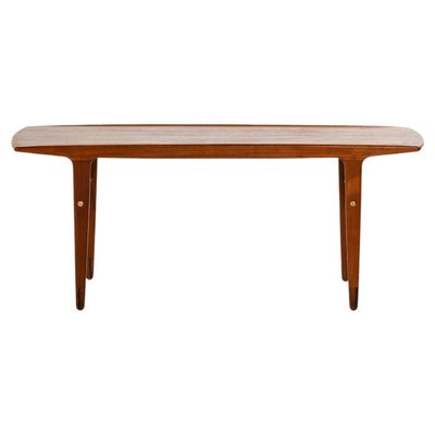 Early Coffee Table in Teak and Brass attributed to Johannes Andersen, 1950s-SC-2026080