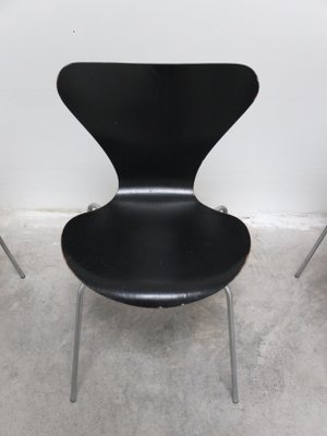 Early Series Chairs by Arne Jacobsen for Fritz Hansen, 1955, Set of 4-MHV-1798585