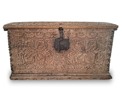 Early Spanish Gothic Renaissance Chest-KEU-2036193