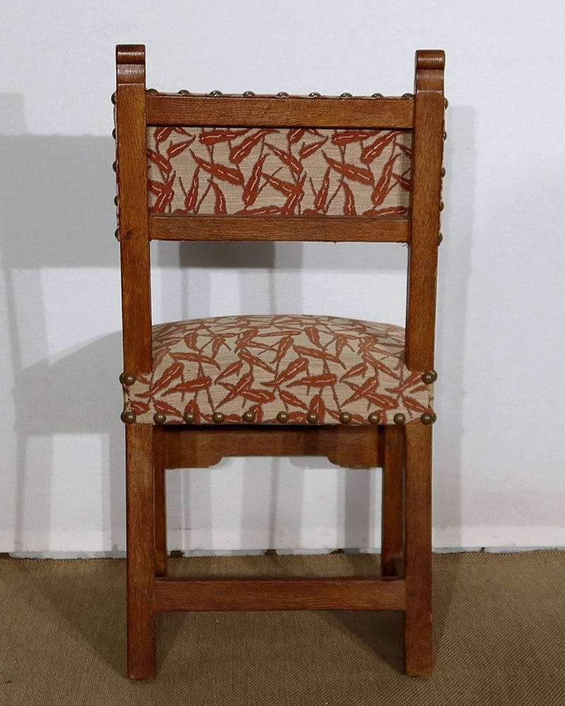 Early Twentieth Century Oak Chairs in the Style of Monastic, Set of 4