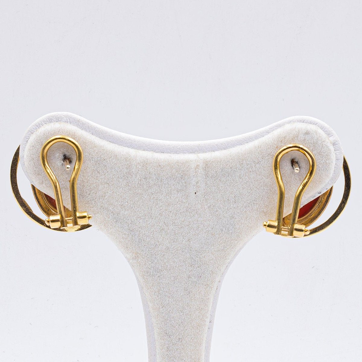 Earrings in 18k Yellow Gold and Coral, 1950s