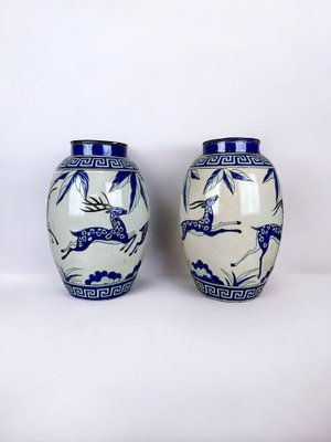 Earthenware Keralouve Vases, 1930s, Set of 2-AXR-1797932