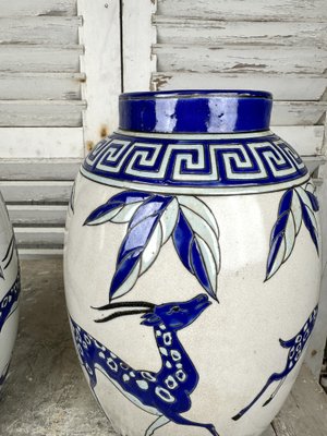 Earthenware Keralouve Vases, 1930s, Set of 2-AXR-1797932