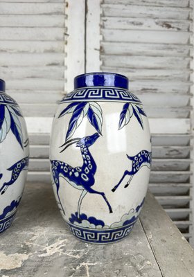 Earthenware Keralouve Vases, 1930s, Set of 2-AXR-1797932