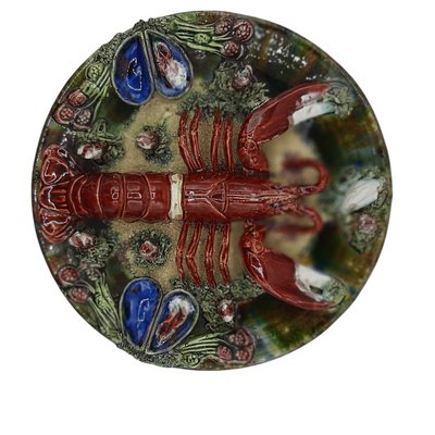 Earthenware Lobster Plates, Portugal, 1930s, Set of 2-TCS-1135291