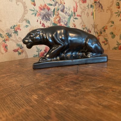 Earthenware Panther from Dubois, 1920s-VBM-859179