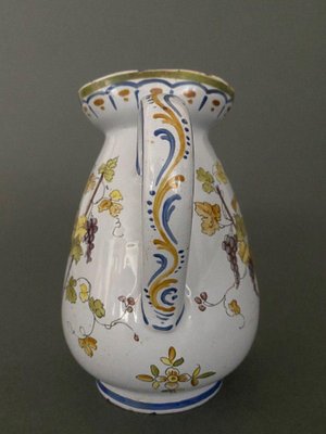 Earthenware Pitcher from Nevers Montagnon Vive Le Bon Vin, 1890s-QKG-1745371