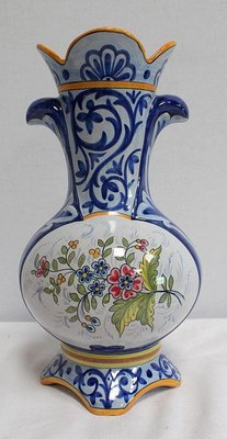 Earthenware Vases from Quimper, Late 1800s, Set of 2-RVK-1008774