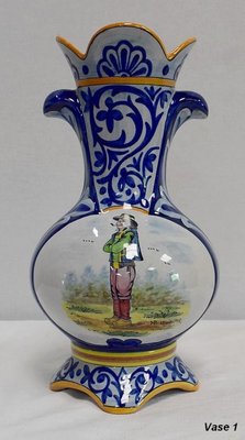 Earthenware Vases from Quimper, Late 1800s, Set of 2-RVK-1008774