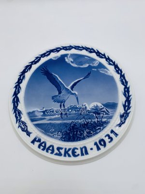 Easter Plate with Stork Motif by Bing Grondahl, 1931-BZB-2043222