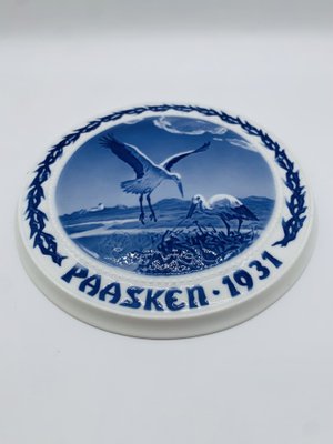 Easter Plate with Stork Motif by Bing Grondahl, 1931-BZB-2043222